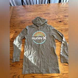 Hurley kids long sleeve hooded T sz M NWT